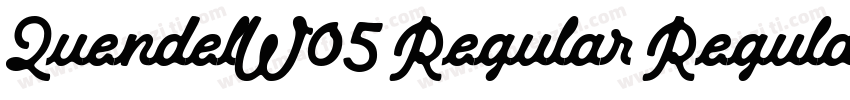 QuendelW05 Regular Regular字体转换